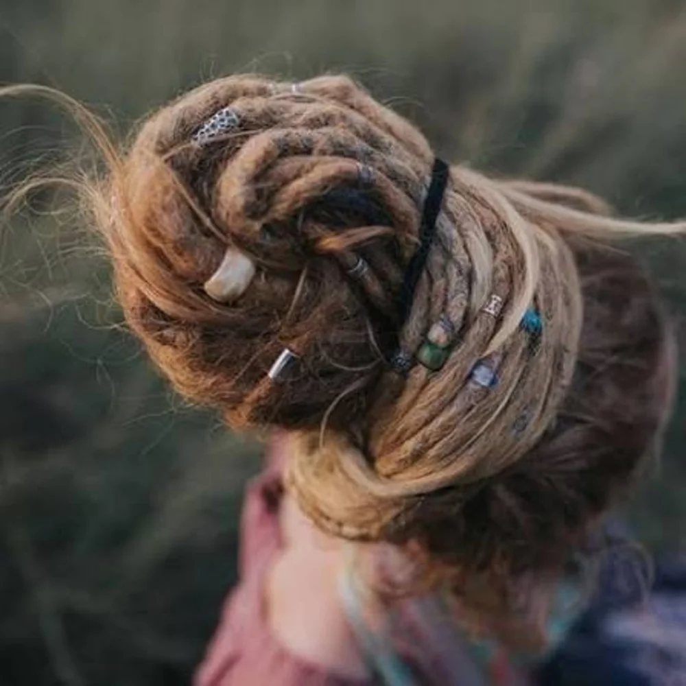 4/$15 Dreadlock Hair Extensions Stretchy Ties Ponytail Small 6-12